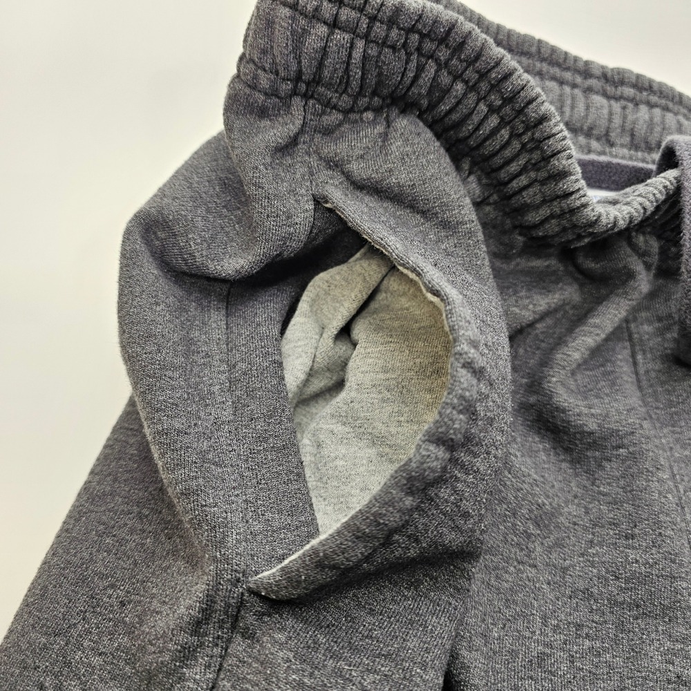 Champion Mens Fleece Sweat Shorts Charcoal Grey Raw Hem Y2K Preppy Size Medium - Picture 11 of 12